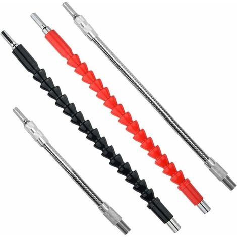 4 Pièces Tournevis Flexible, Flexible Rallonge Renvoi d'Angle Visseuse, Extension de Foret Flexible, Rallonge Flexible pour Perceuse Tournevis-LIAIKI (1/5)