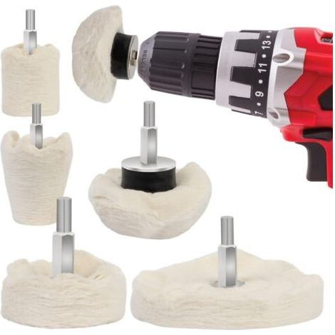 6-teiliges Set Polierscheiben für Bohrmaschinen – Polierscheiben für Metall, Aluminium, Edelstahl, Chrom, Glas und Heimwerkerprojekte (1/5)