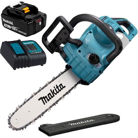 Makita 18v Cordless Chainsaw Brushless 350mm 35cm Cutting Guard + 5.0AH Battery (1/5)