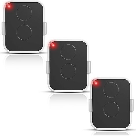 Universal Gate Remote Control 433.92 MHz 3PCS Inti Era Remote Control for ON2E, 2-Channel Gate Remote Control, Secure Rolling Code, Compatible with Automated Receivers, Black/White (1/4)