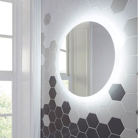 Orbit Lunar LED Bathroom Mirror with Demister Pad 800mm Diameter (1/4)
