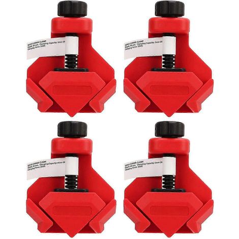 Lot de 4 équerres à ressort à 90°, idéales pour le bricolage, la menuiserie et l'entretien de meubles. Qualité supérieure. WHBYV (1/4)