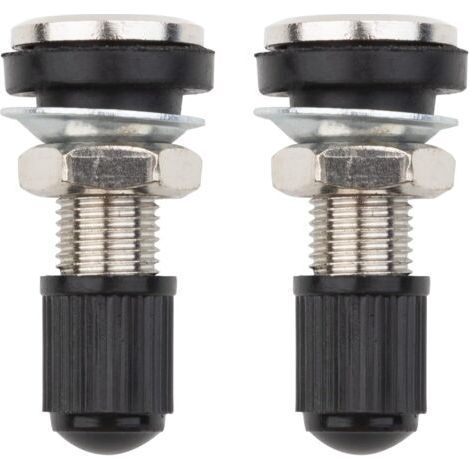 2 pièces Voiture Moto Pneu Valve Tubeless Potence en métal avec Capuchon Anti-poussière （32mm) (1/5)