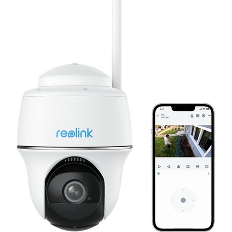 Reolink – Caméra de surveillance sans fil 2K 4MP – Vision nocturne 360° – Détection intelligente personnes/véhicules – Audio bidirectionnel