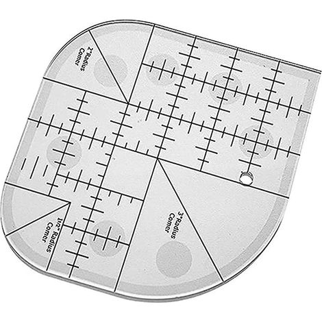 Gabarit de coupe-coins arrondis pour acrylique, bricolage, patchwork et couture (1/5)