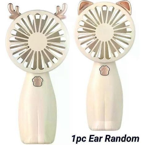 Mini ventilateur portable à main, silencieux, silencieux, pour la maison, l'extérieur et le bureau. Idéal pour se rafraîchir à la maison, à l'extérieur ou au bureau. Oreilles jaunes aléatoi (1/5)