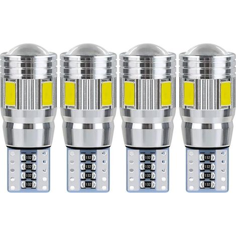 [NIEMALS VERWENDET] T10 W5W LED-Glühbirne, Auto-Innenraumleuchte, LED-Auto-LED-Nachtlicht, geeignet für Nummernschildbeleuchtung, Standlicht, Positionslicht und Deckenleuchte (4 Stück).