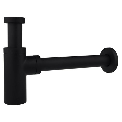 FugaFlow Efficiente Sobrado design siphon à cupule 1.1/4" pour lavabo mat noir - (1/4)