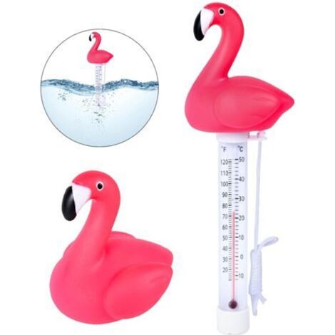 Thermomètre Flottant, Thermomètres de Piscine Flottant, Forme d'animal de Dessin Animé À Eau Thermomètre avec Corde pour Piscines Intérieures Extérieures (Thermomètre ) (1/5)