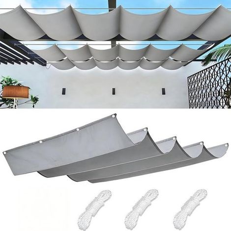 Ausziehbares Sonnensegel 2XL 100 x 400 cm Wellenförmiges Sonnensegel für Terrassen, Balkone und Gartenhäuser Sonnensegel für den Außenbereich Was (1/5)