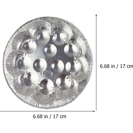 Lot de 20 Plateau à Escargots en Aluminium, 12 Trous, Résistant Haute Température, pour Cuisine Maison et Restaurant