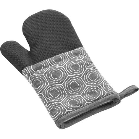 Gant de Cuisine Ambidextre Imprimé "Adam" 30cm Anthracite (1/3)