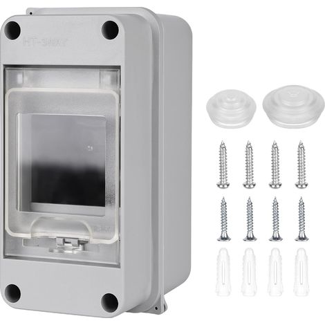 Coffret Electrique Etanche Exterieur: Boîte Etanche Electrique Exterieur IP65, Tableau Electrique 1 Rangée Etanche 3 Modules, Boîtier Electrique, Tableau Electrique Etanche Pour Disjoncteur Mural (1/5)