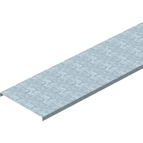 OBO Bettermann Deckel ungelocht für Kabelrinne und Kabelleiter 100x3000 Stahl bandverzinkt, 3 Meter, 6052103