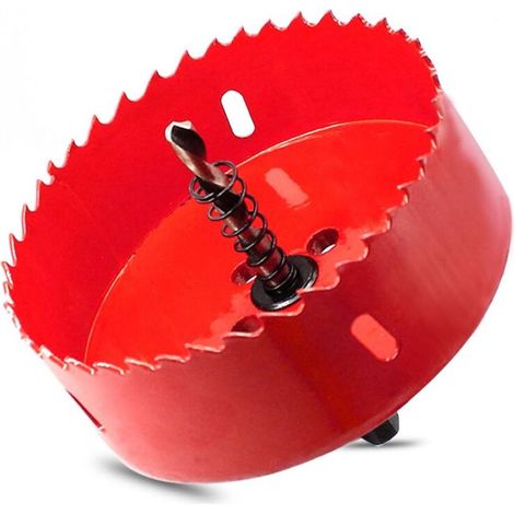 Lochsäge, Metallbohrer – Rot, 10 mm Schaft, 95 mm Durchmesser, 36 mm Bohrtiefe (1/5)
