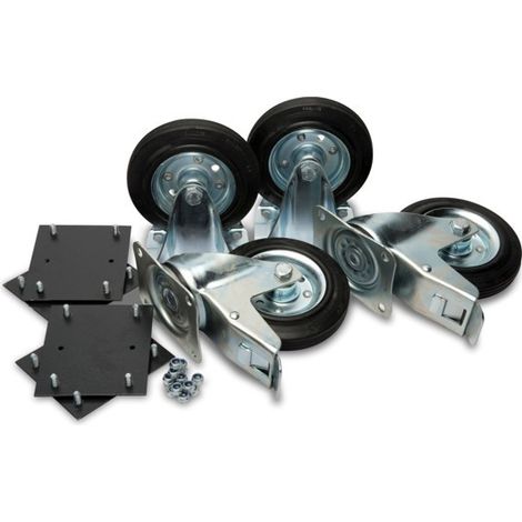 Kit Roulettes 6'' Ultra-Résistant pour coffre de chantier TuffBank - CAS - Armorgard (1/7)