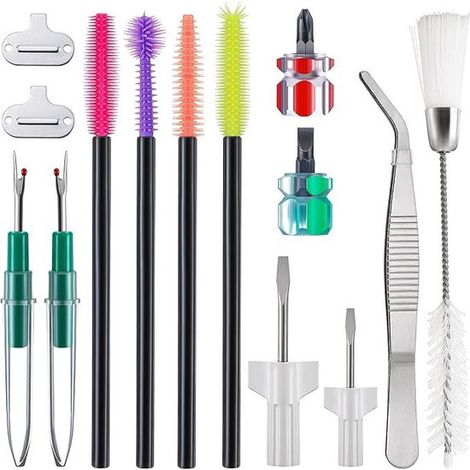Mantenimiento de máquinas de coser,Herramientas de costura,Cepillo de limpieza,Pinzas para reparar máquinas (1/5)