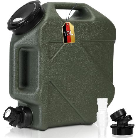 Bidon d'essence 12 litres - Bidon d'essence bleu transparent avec robinet à vis et poignée ergonomique - 1 pièce - Usage camping et domestique (1/5)
