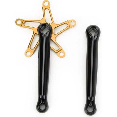 Bolany Faltrad-Kettenblatt mit Vierkantloch 130 BCD, Einzelscheibe für Kette, Gold Kurbelgarnitur-Teile (1/5)