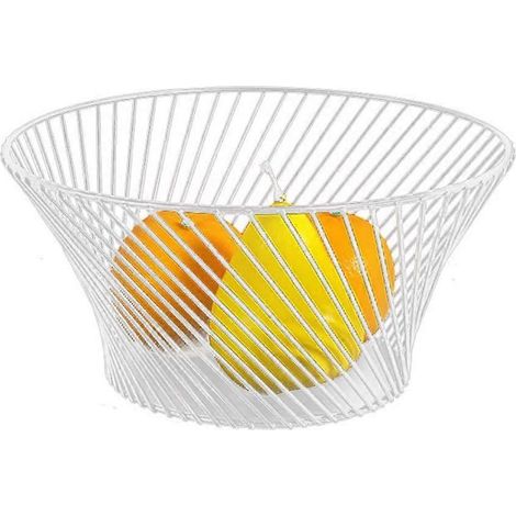 Corbeille à fruits moderne en métal ajouré décoratif, bol à fruits, panier à pain, rangement pour fruits, légumes et collations (1/3)