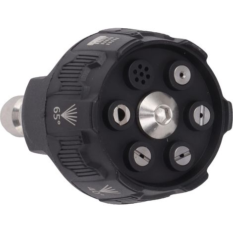 Buse de Pulvérisation pour Nettoyeur Haute Pression, 6 en 1 Multifonction Réglable Buse de Lavage électrique Interface de Prise 1/4 Pointe de Connexion (Noir) (1/5)