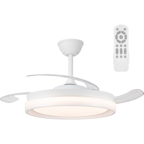 Ventilador LED con aspas retráctiles Nestera Eco Blanco CCT Dim (45W) (1/5)