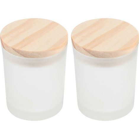 Lot de 2 coupelles vides pour bougies parfumées à faire soi-même, contenants simples pour bougies à faire soi-même-5.2X6.8CM-White (1/3)