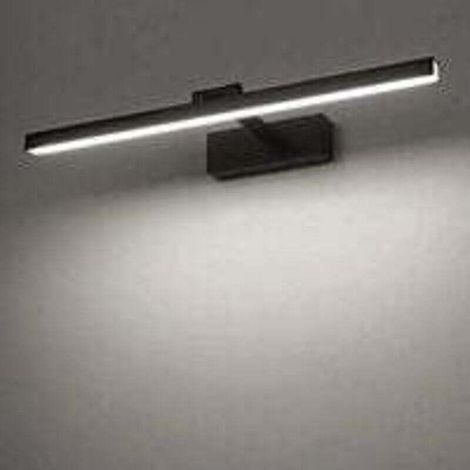 Badezimmerspiegelleuchte, 6000 K, Kaltweiß, 12 W, LED-Badezimmerlampe, Modern Badezimmerlampe für den Innenbereich, Schwarze Badezimmerbeleuchtung, 1000 lm, 50 cm (1/4)