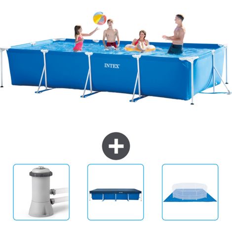 Intex Piscine Tubulaire Rectangulaire - 450x220x84 cm - 4-pièces SCB76