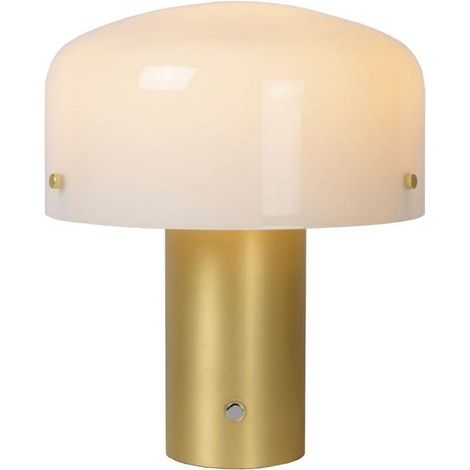 Lampada da tavolo Lucide Timon metallo oro/bianco E27 25W (1/5)