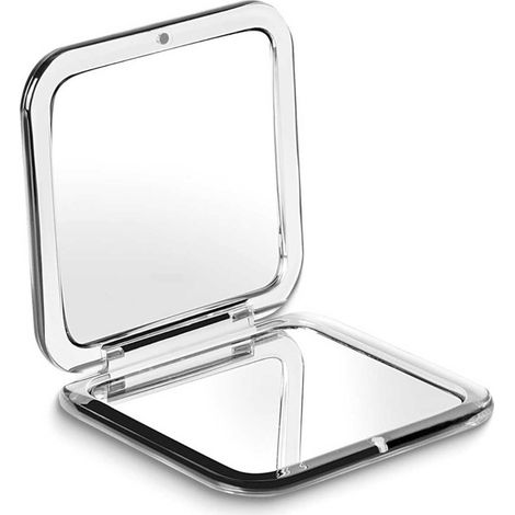 Miroir de Maquillage Grossissant 30X - Noir, Pliable, Double Face