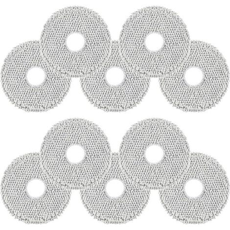 Lot de 10 serpillères adaptées pour Dreame L20/X40/X50 Ultra Complete, L10s/L10/L40s/L10s Pro/L40/L50 Ultra, pour aspirateur robot Mova E30 Ultra/P50 Pro Ultra, microfibre, douce, lavable et réutilisa (1/5)
