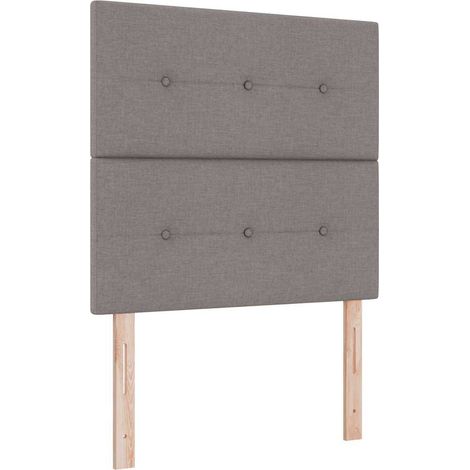 Maison Exclusive - Boxspringbett mit Matratze mit LED Taupe 120 x