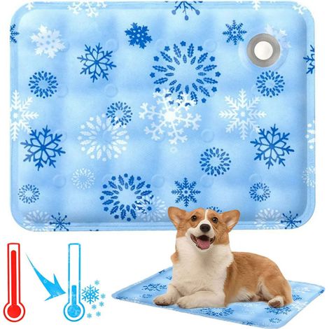 Alfombrilla refrescante para gatos y perros, rellena de agua (azul cielo, S) (1/5)