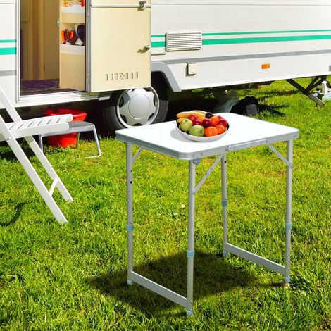 Mesa Plegable de Picnic como una maleta para playa camping 60x45x64cm Aluminio Altura Ajustable (1/5)