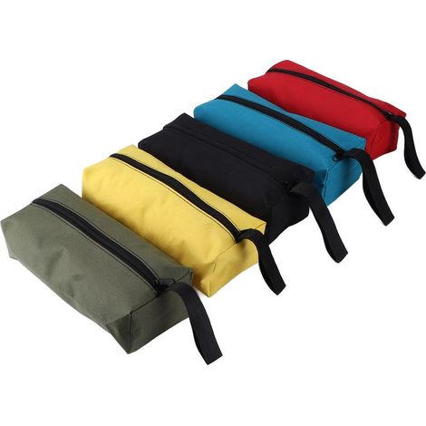 Lot de 5 pochettes à outils zippées, multifonctionnelles, avec boucle de suspension, pour hommes et femmes. (1/5)