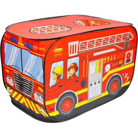 Tente de jeu pliable - Jouets de jeu intérieurs et extérieurs pour enfants (camion de pompier) (1/5)