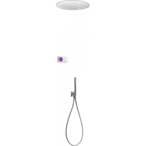 Kit de douche thermostatique électronique et encastré SHOWER TECHNOLOGY avec contrôle électronique compris (blanc) - TRES 092865 (1/2)