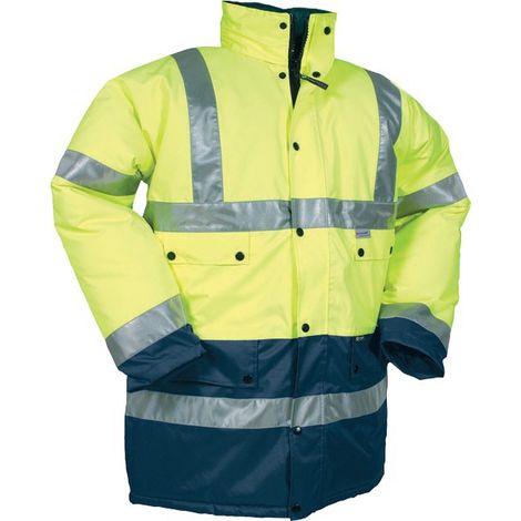 Parka de signalisation TEIHO jaune fluo/bleu marine T2XL - CODUPAL - TEIHOXXL