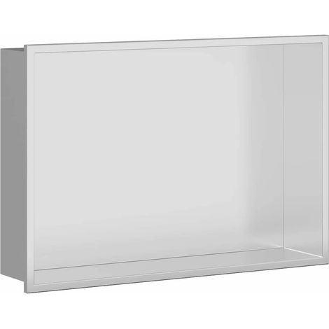 Nichos de Ducha Plateado 45 x 30 x 9,5 cm Acero inoxidable vidaXL