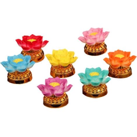 Lan-Lotuslaterne, Buddha-Stirnlampe, langlebige, batteriebetriebene LED-Elektroniklampe. (1/5)