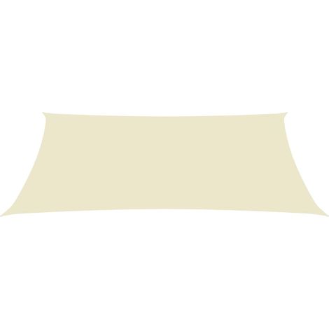 Voile d'ombrage, Protection Solaire, pour Jardin Terrasse Extérieur, Tissu Oxford rectangulaire 3x5 m Crème OIB1806E (1/5)