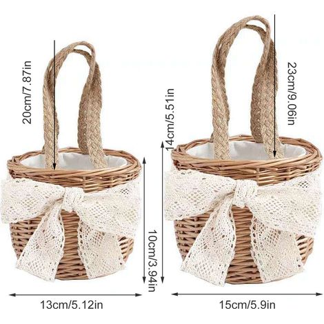 Panier en rotin tressé main, petit panier bambou pour enfants, sac en osier style Netflix, usage quotidien. (1/5)