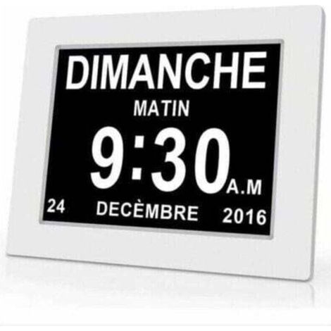 Horloge calendrier numérique One Piece 7 pouces avec date et heure. horloge Alzheimer pour parents. rappel de médicaments pour grands-parents et enfants - Blanc - 20414324mm.INHHUB (1/4)