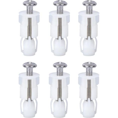Jiajia AI, Abattant WC Fixations Charnières Vis D'expansion Couvercle Toilette, 6 Pièces pour jardin, terrasse (1/2)