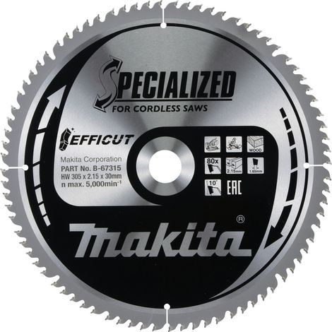 Makita B-67315 Kreissägeblatt 305 x 30 x 2.15 mm Zähneanzahl: 80 1 St.