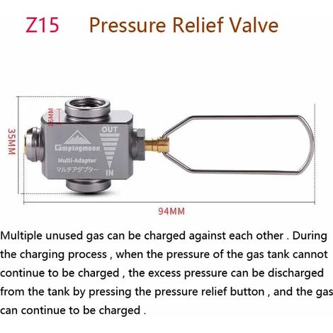Adaptateur de recharge pour réchaud à gaz butane de camping, valve de protection, convertisseur, accessoires, équipements et outils pour réchauds de cuisine portables (1/3)