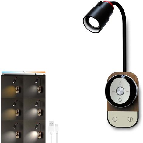 AoLa Liseuse Murale Rechargeable Lampe De Lecture LED À Intensité (1/5)