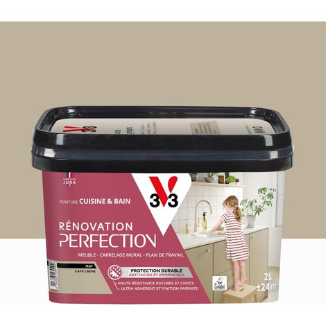 Möbellack, V33 Küchen- und Badsanierung, 2 l, mattes Creme-Kaffee V33