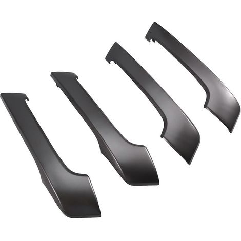 Manija interior de puerta para automóvil, panel de puerta, cubierta embellecedora de manija para Toyota Prado LC150 2009-2018 Gris ()